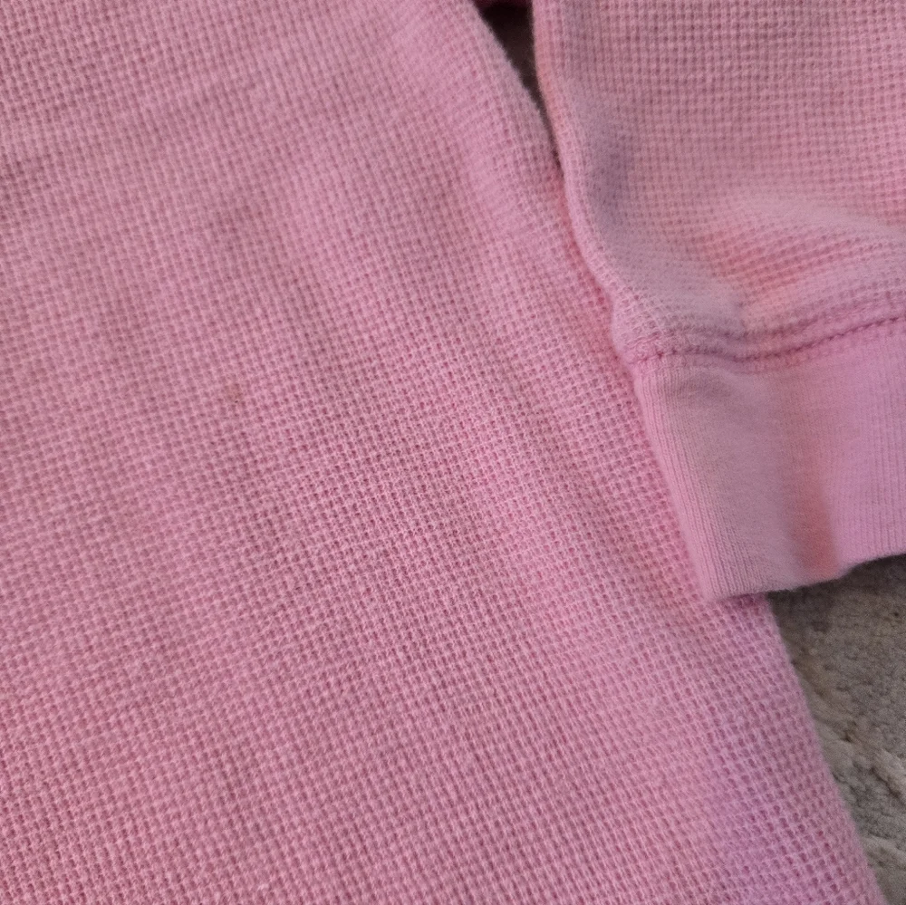 Carter's Embroidered Flowers Pink Long Sleeved Waffle Tee